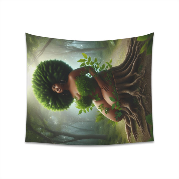 Large Tree Goddess 50 x 60 Wall Tapestry African American Wall Art