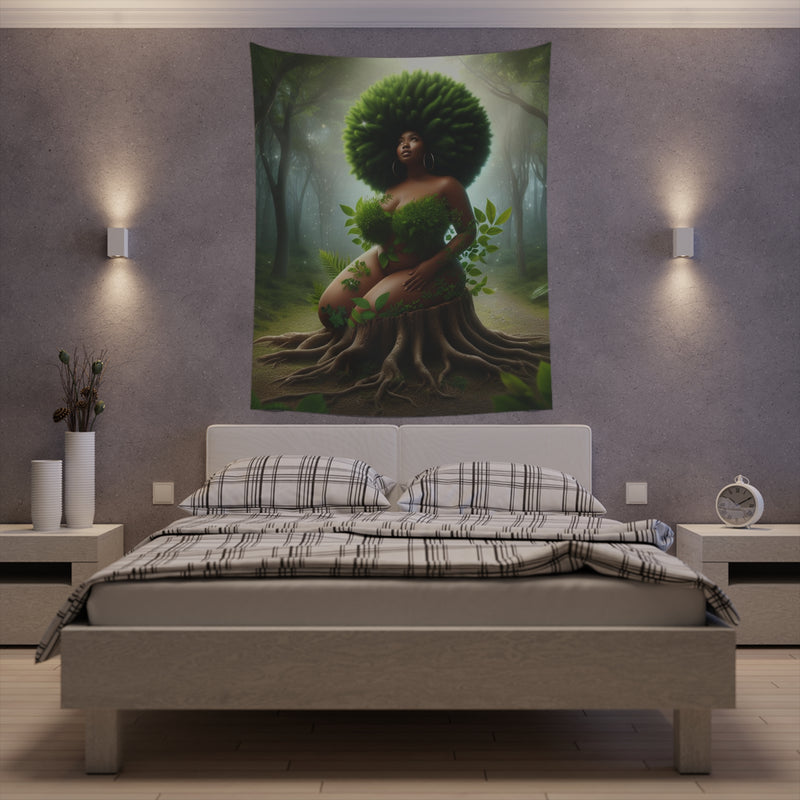 Large Tree Goddess 50 x 60 Wall Tapestry African American Wall Art