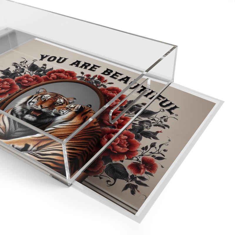 You Are Beautiful Acrylic Serving Bar Tray