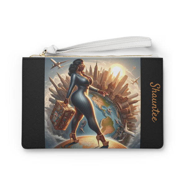 Traveling Diva Personalized Saffiano Pattern Clutch