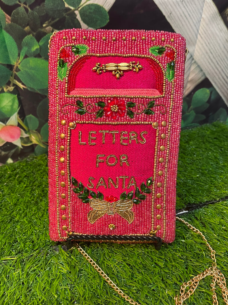 Dear Santa Pink Crossbody Phone Bag