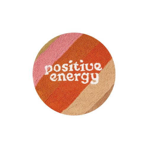 Retro Positive Energy Round Hook Pillow