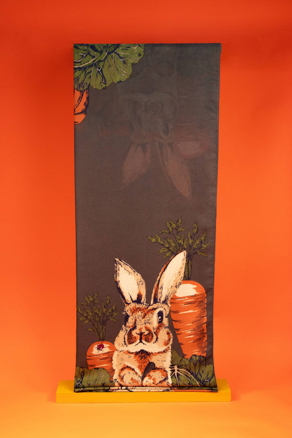 Nostalgic Gardening Bunny Print Scarf