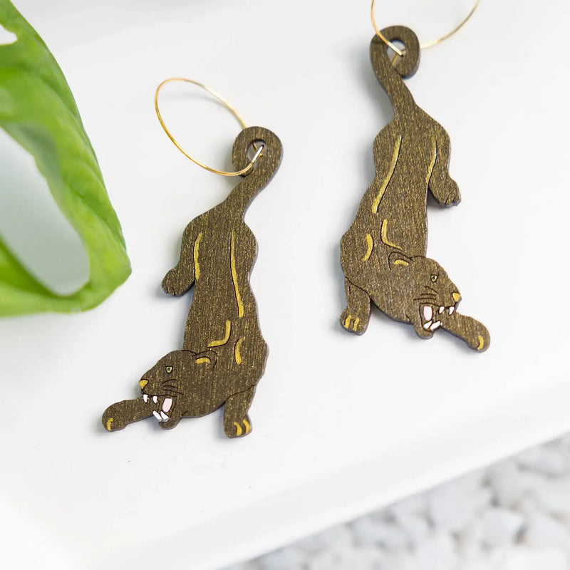 Black Panther Cat Earrings