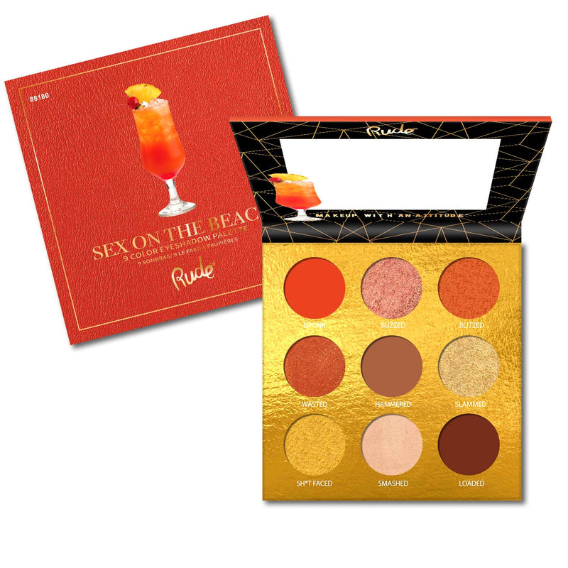 Rude Cosmetics Cocktail Party 9 Color Eyeshadow Palette - Sex on The Beach